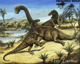 Camarasaurus & Allosaurus - Jurassic dinosaur