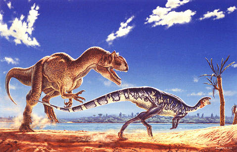 Allosaurus and Dryosaurus