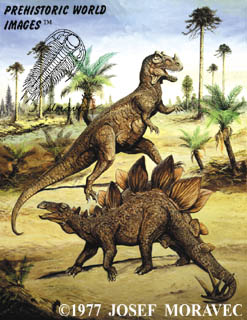 Ceratosaurus nasicornis & Stegosaurus armatus - Jurassic dinosaur