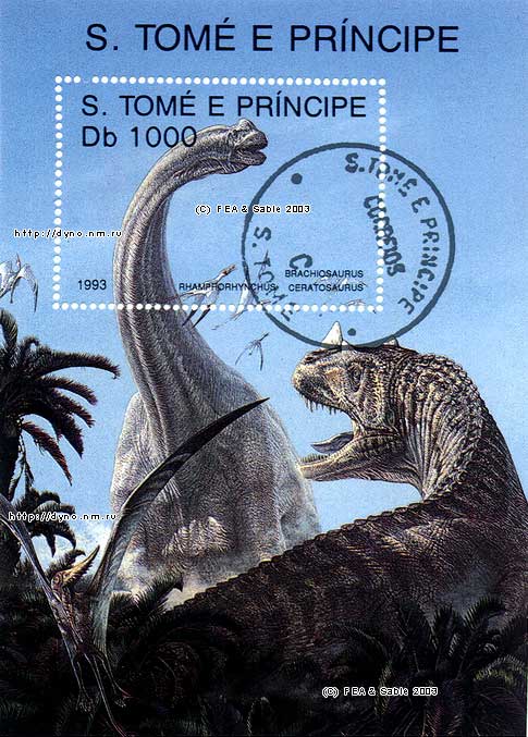 Brachiosaurus, Rhamphorhynchus, Ceratosaurus (Брахиозавр, Рамфоринхус, Цератозавр)