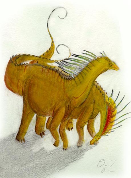 Amargasaurus pair